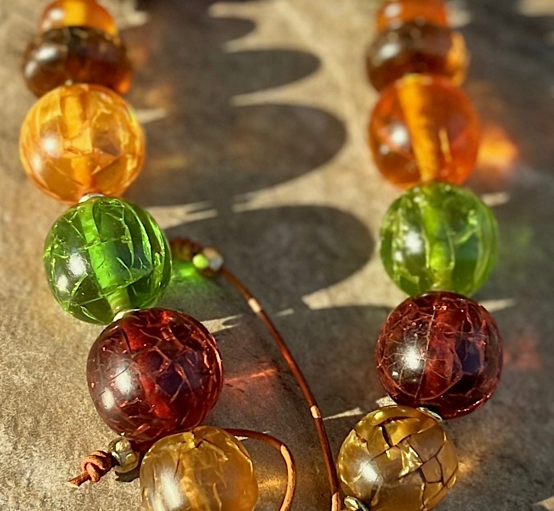 Fall Inspired Colorful Choker Necklace