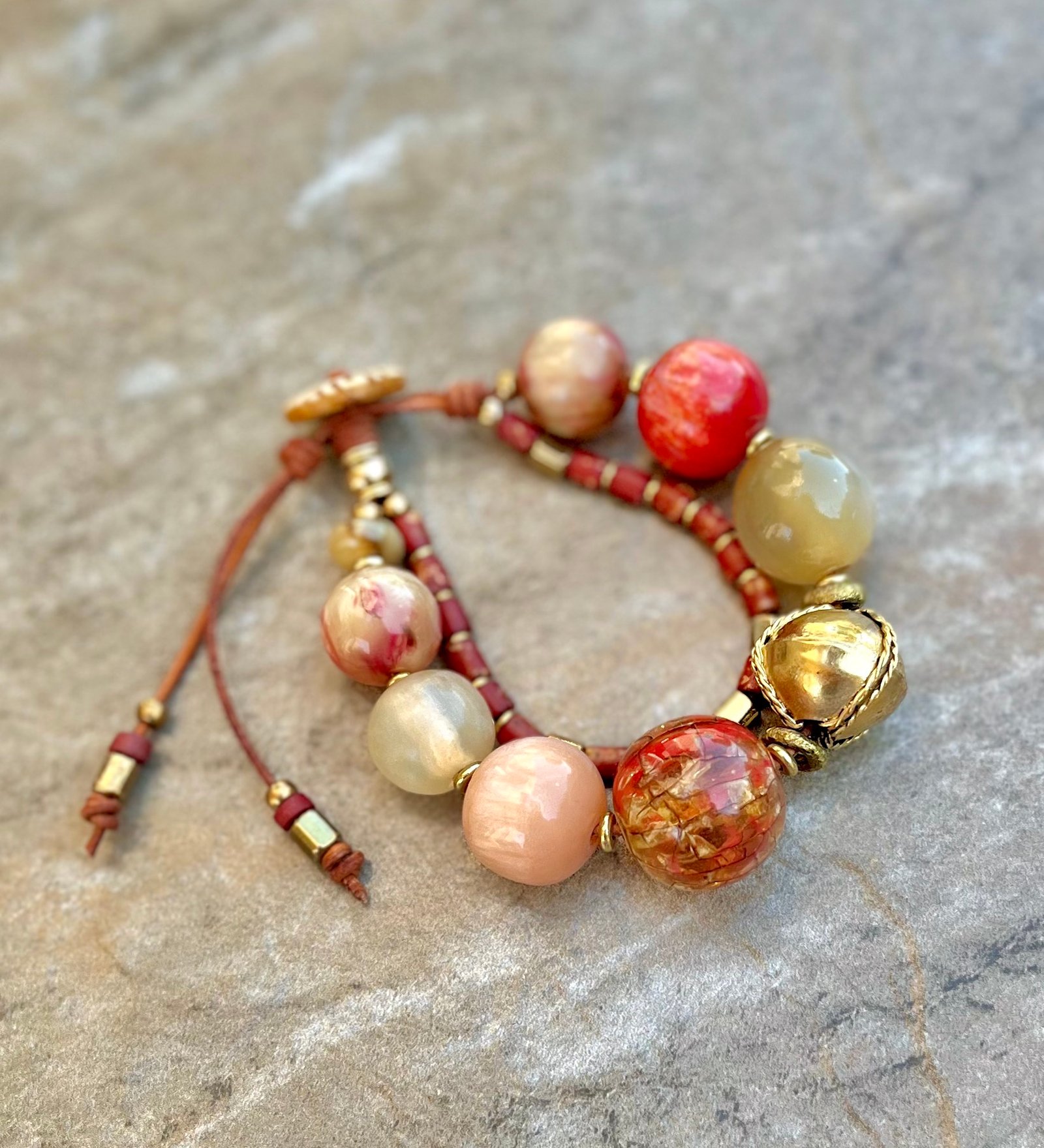 Vintage Resin Boho Bracelet - Image 5