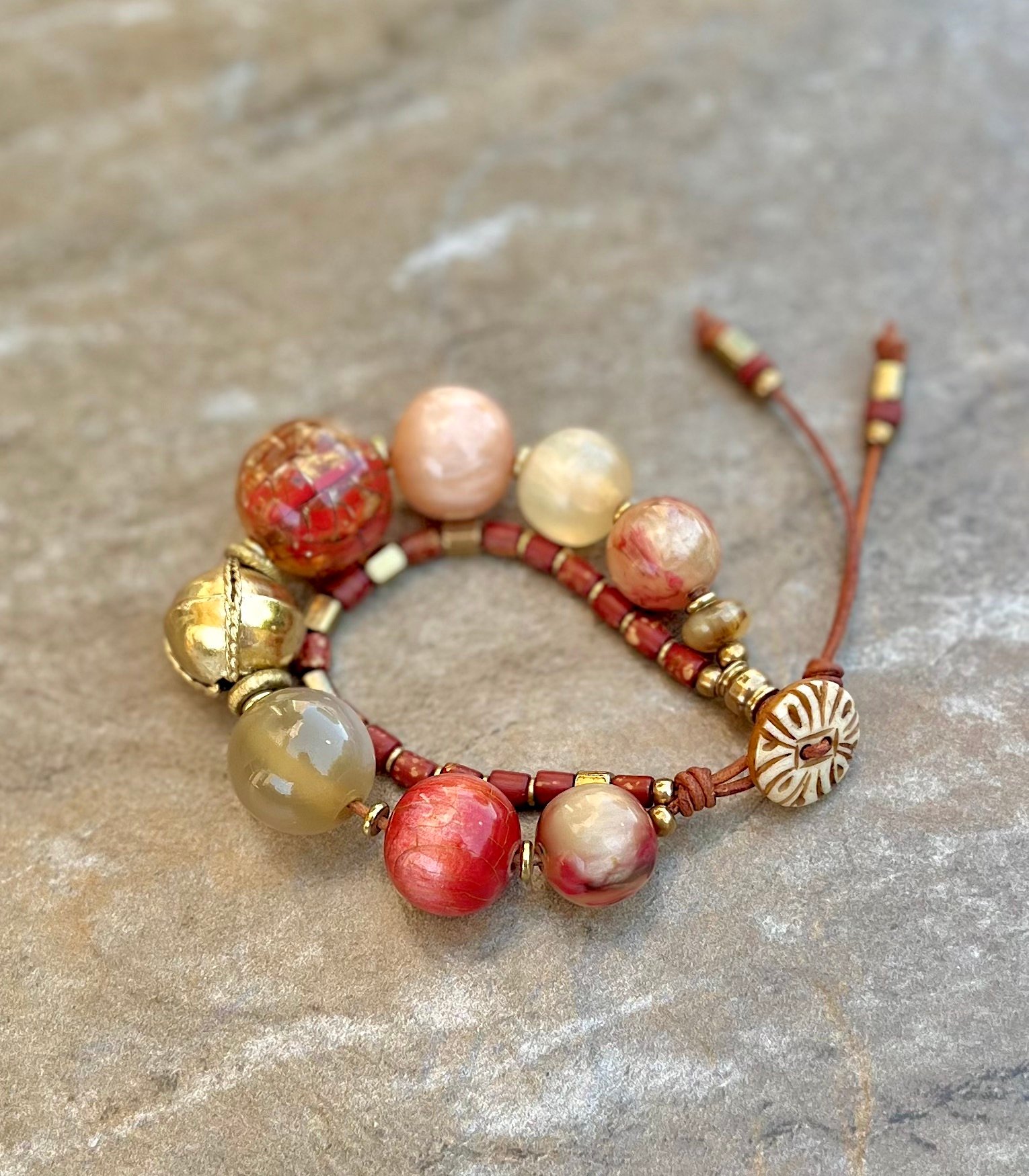 Vintage Resin Boho Bracelet - Image 3