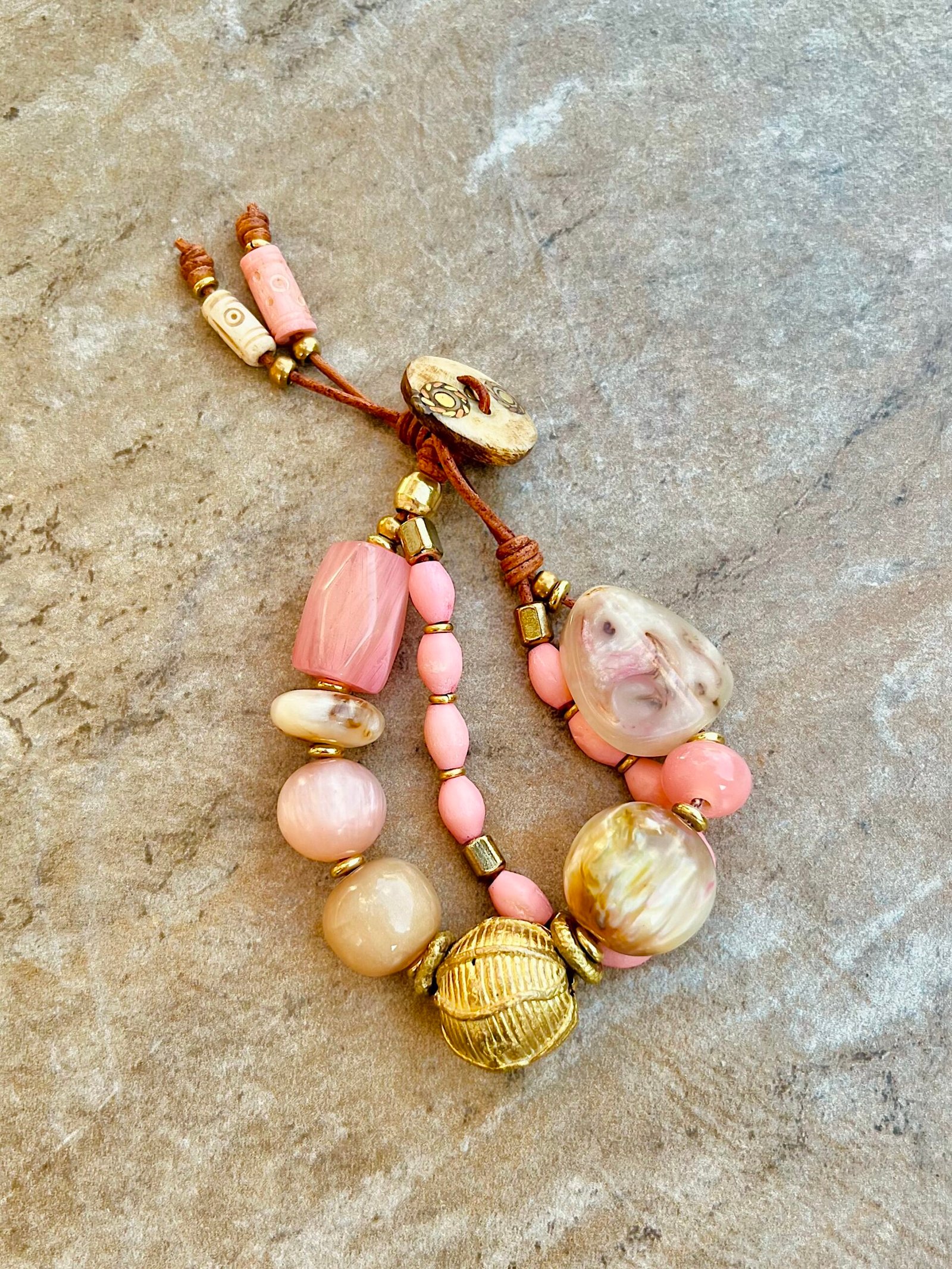 Pink Mocha Boho Bracelet
