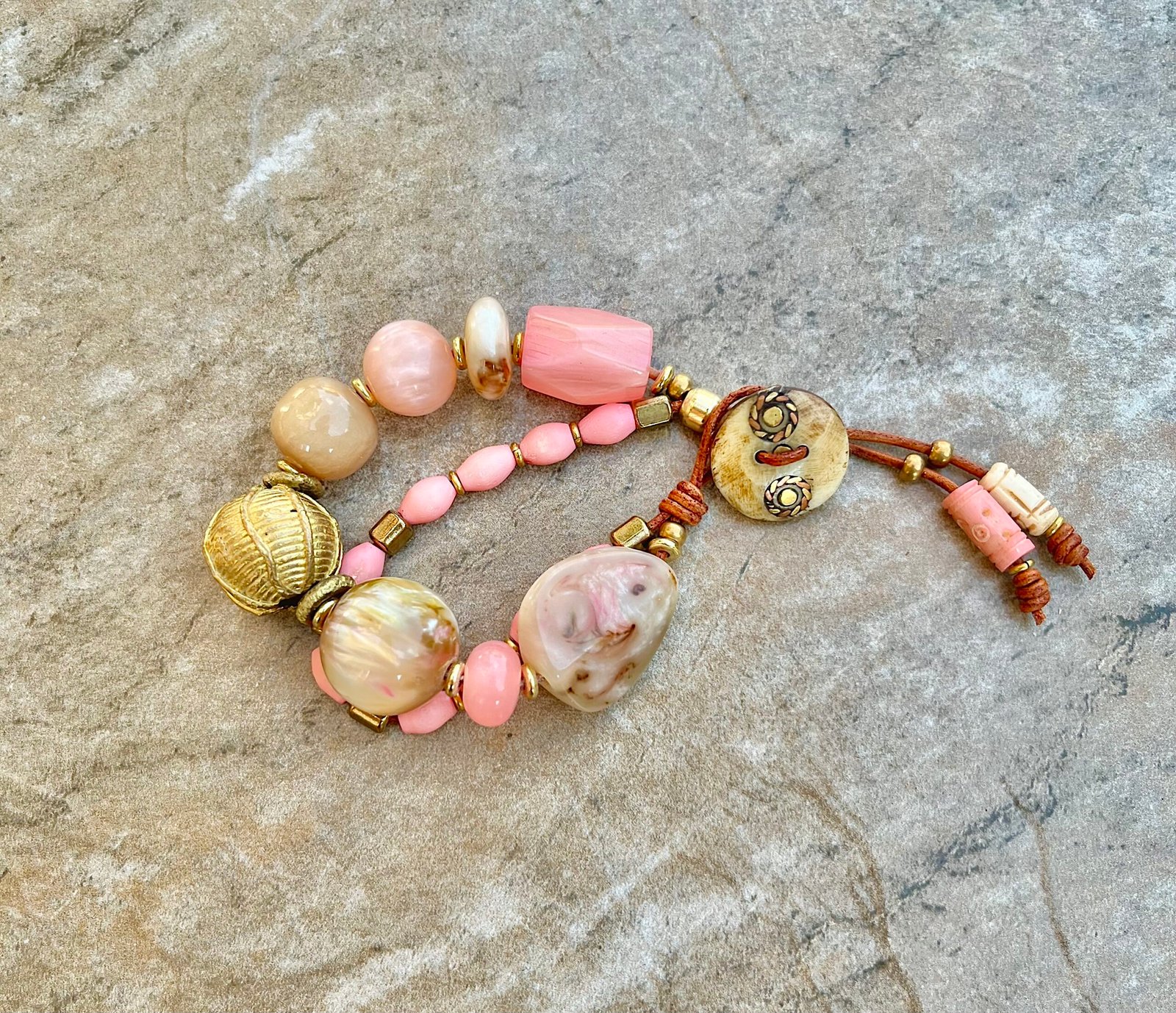 Pink Mocha Boho Bracelet - Image 3