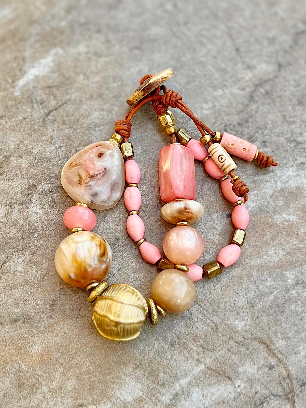 Pink Mocha Boho Bracelet - Image 6