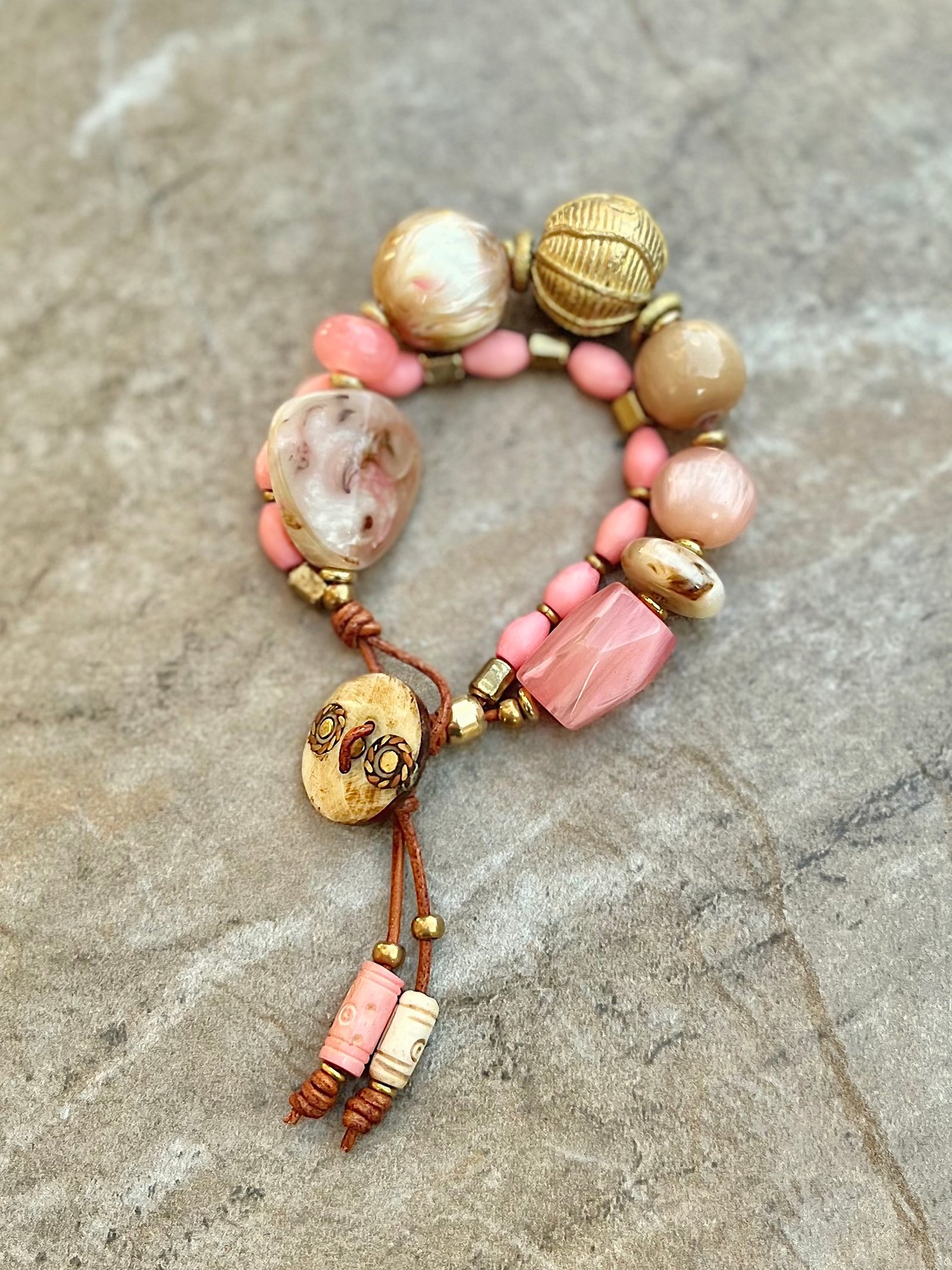 Pink Mocha Boho Bracelet - Image 7