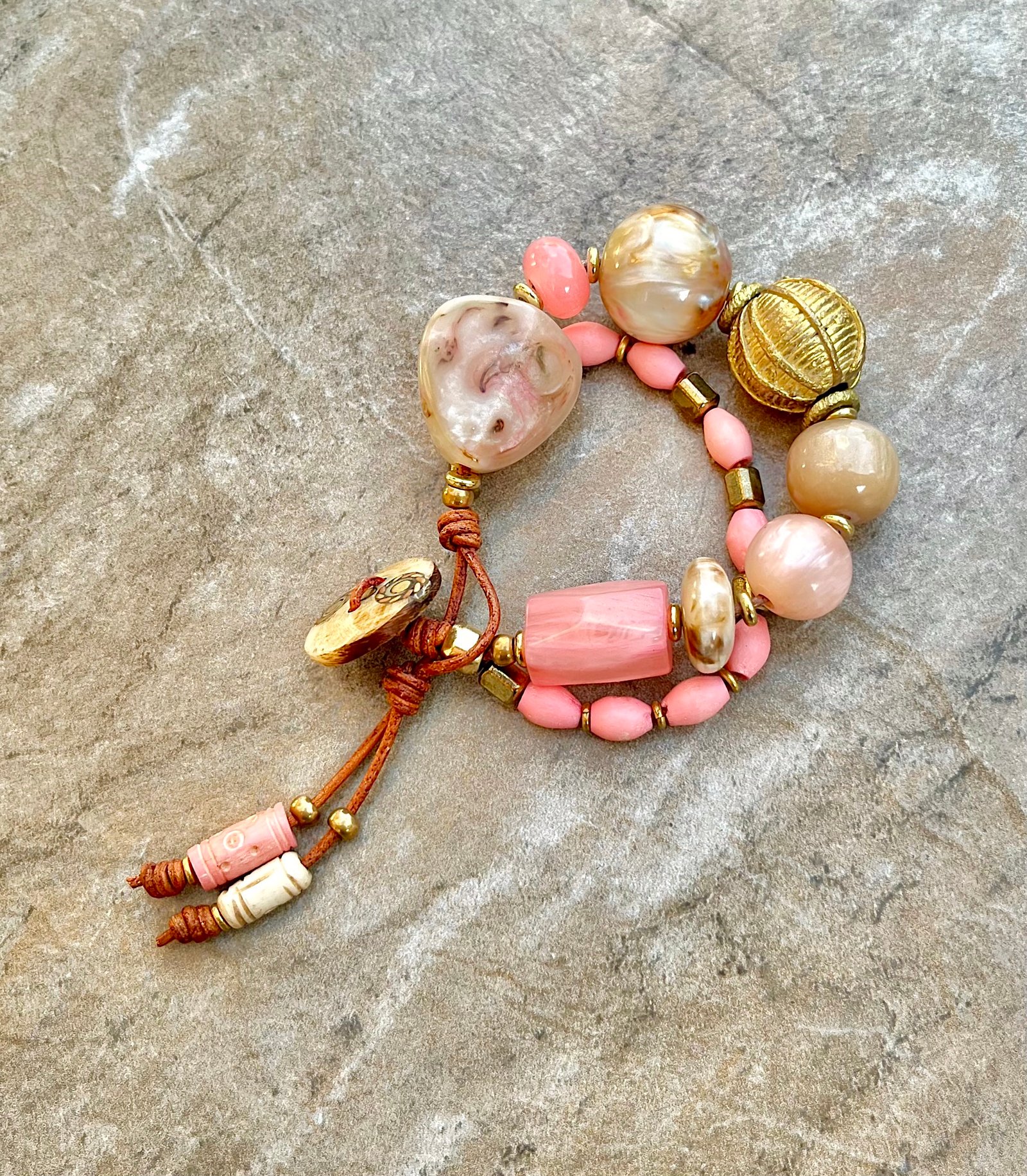 Pink Mocha Boho Bracelet - Image 10