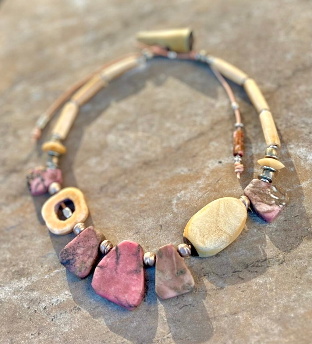 Pink Rhodonite Necklace