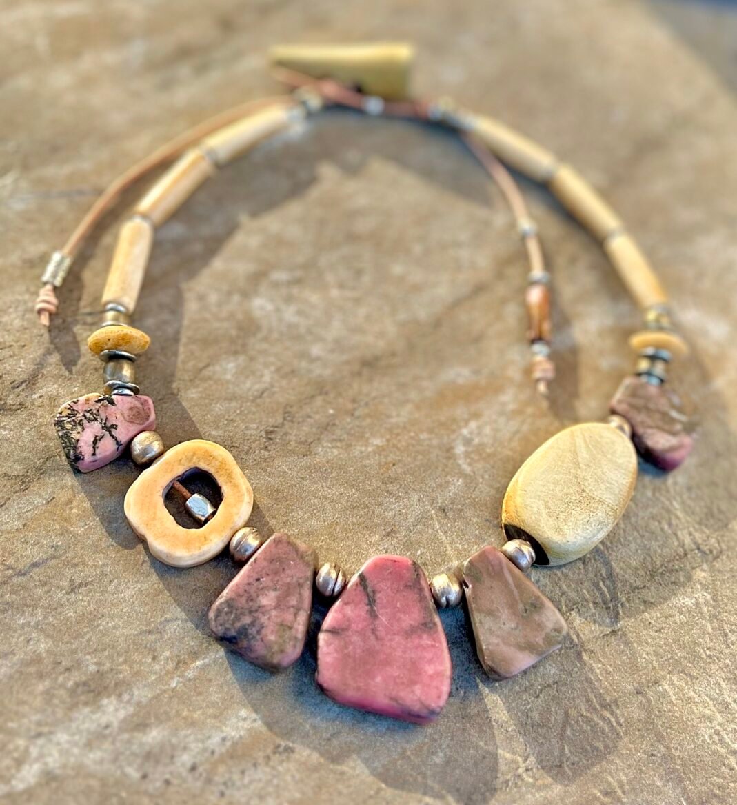 Pink Rhodonite Necklace